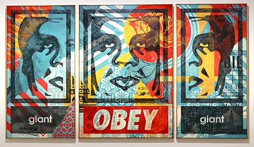 Shepard Fairey, Icons Faces, 2015. Courtesy of Saatchi Gallery