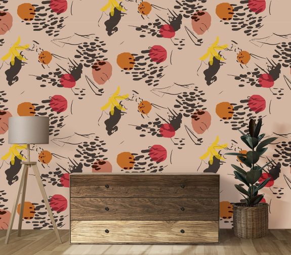 The fruit Market - abstract wall covering print visualisation