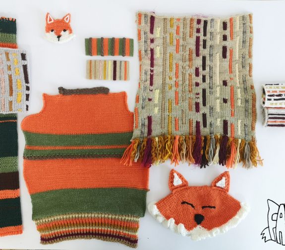 What will we see in the woods today? - Fabio fox knit samples